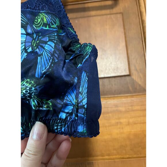 Savage X Fenty Women's Baroque Butterfly Lace Bralette Blue Green Size 2X (42C) - Picture 6 of 16